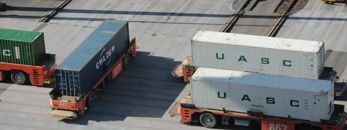 Always-On Fleets - cargo being moved at a port
