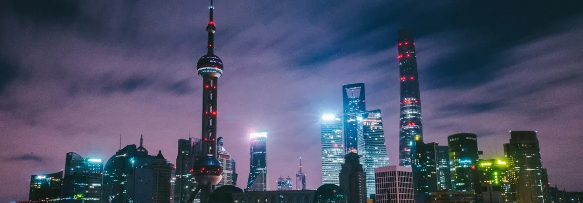 Shanghai skyline by night