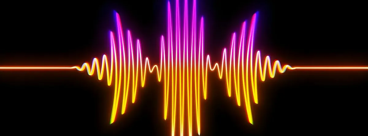 A colorful representation of a sound wave