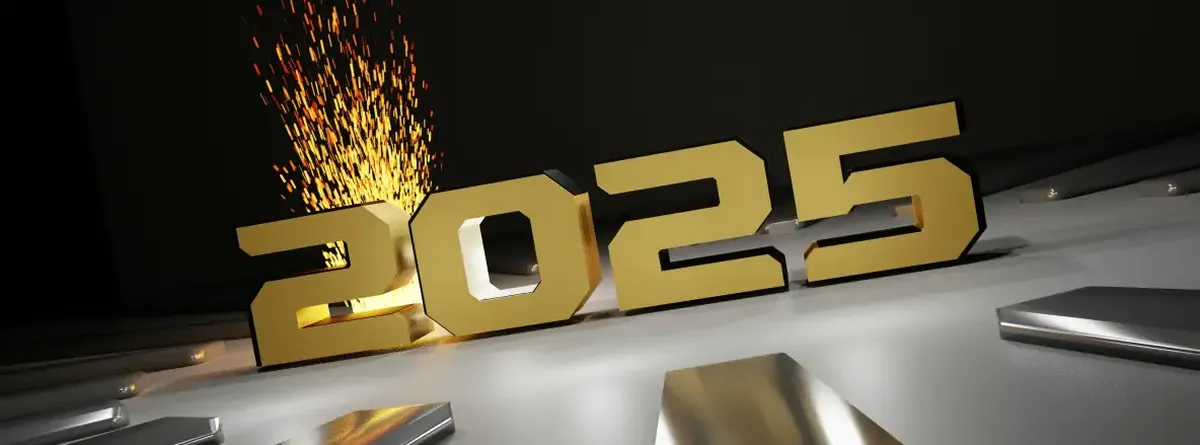 Computer generated 2025 numbers with flair