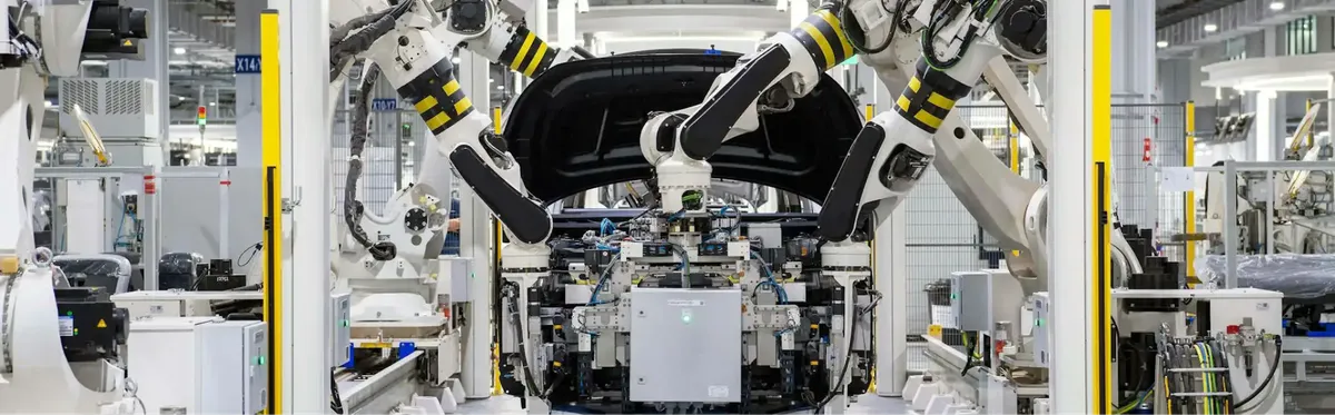 IoT devices in a car assembly plant