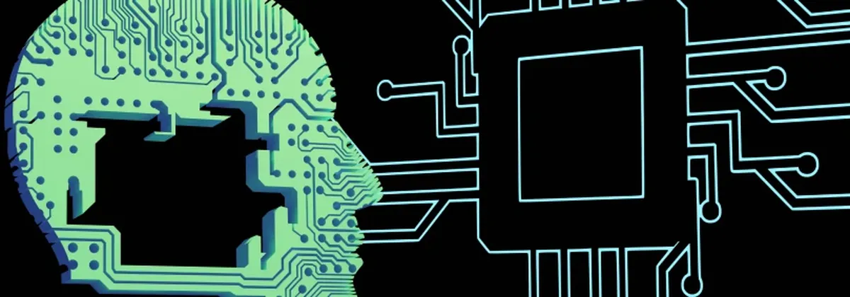 eSIM future - 3D rendering of a head connected to a microchip